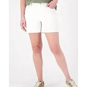 NEW Candace Cameron Bure QVC Petite Pacific Denim Short 16P WHITE Summer Casual
